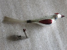 Antik Glas Vogel 12cm um 1900/1930 Lauscha - Christbaumschmuck - Weihnachten