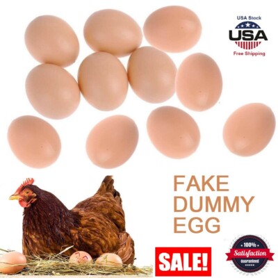30× Fake Dummy Egg Hen Chicken Joke Prank 2'' Plastic Eggs Home Kitchen Decor USA