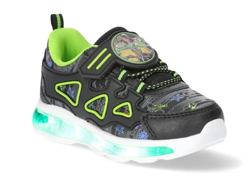 Teenage Mutant Ninja Turtles Toddler Boy Size 8 Light Up Shoes TMNT Black/Green - Picture 7 of 19