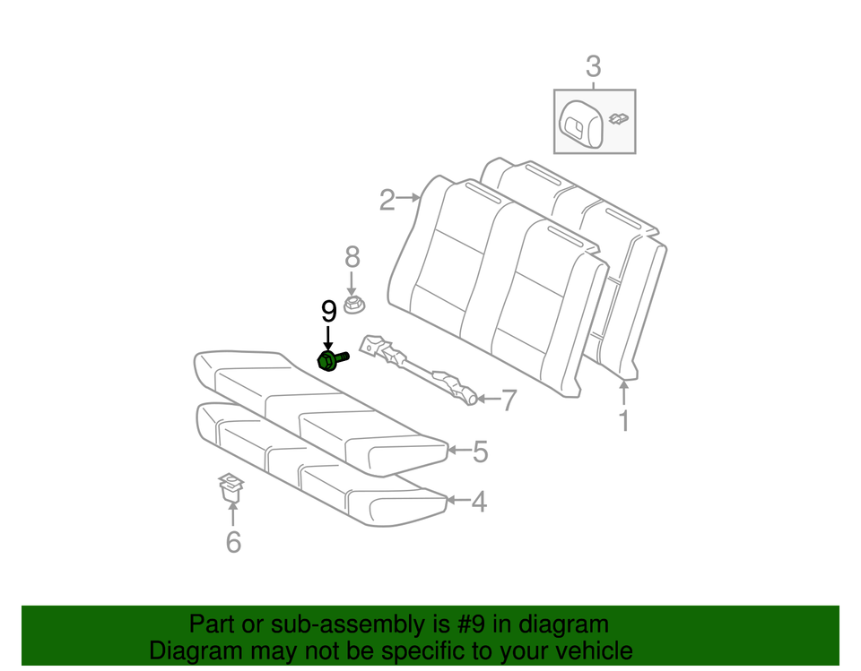 Genuine Toyota Child Seat Bracket Bolt 9008011434 eBay