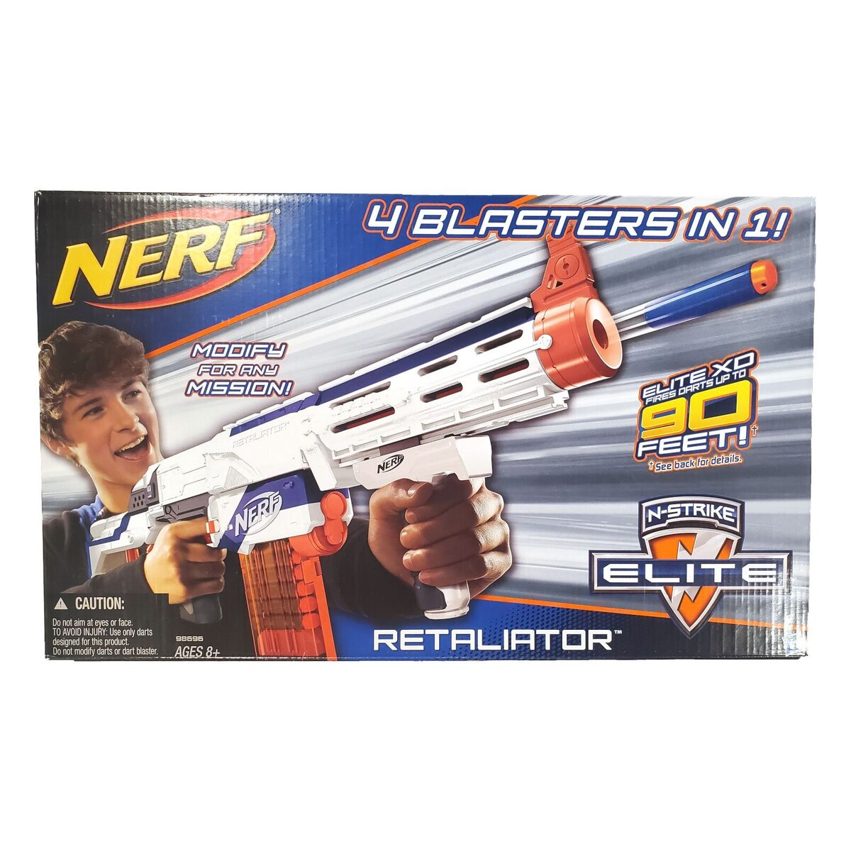 Nerf N-Strike Elite XD Retaliator, NEW-IN-BOX blaster, WHITE Nerf N-Strike Elite XD Retaliator, NEW-IN-BOX blaster, WHITE
