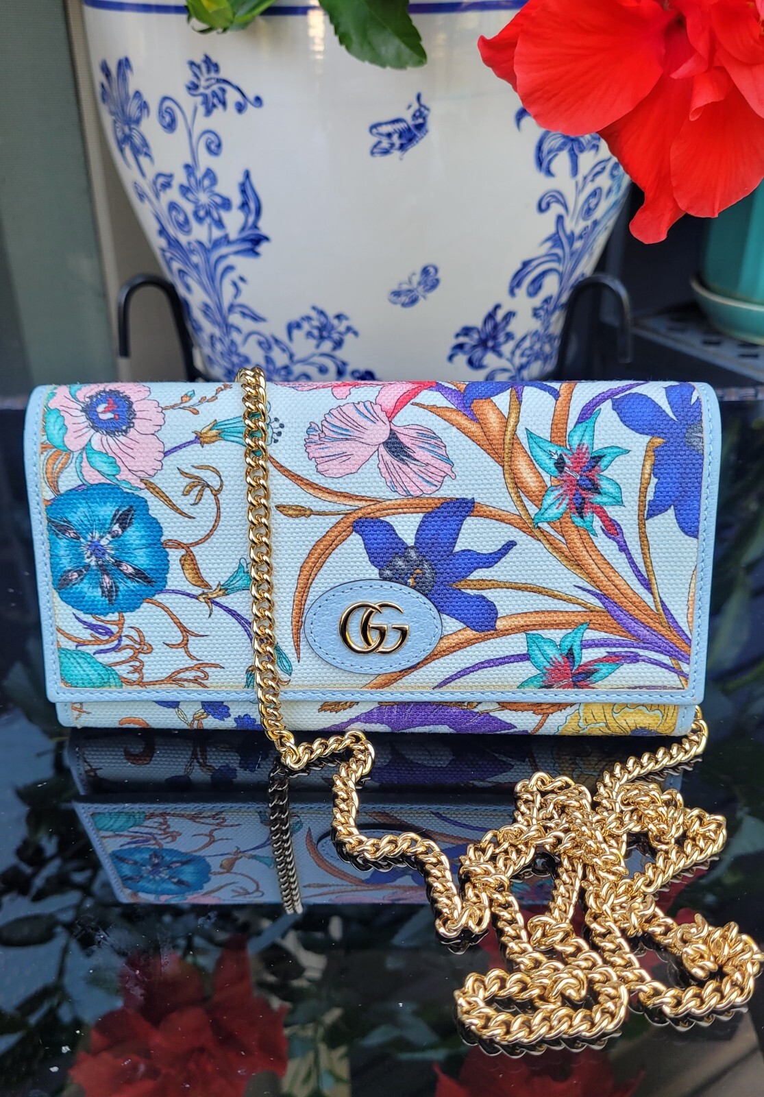 Gucci Flora Wallet On Chain Limited Edition Gem