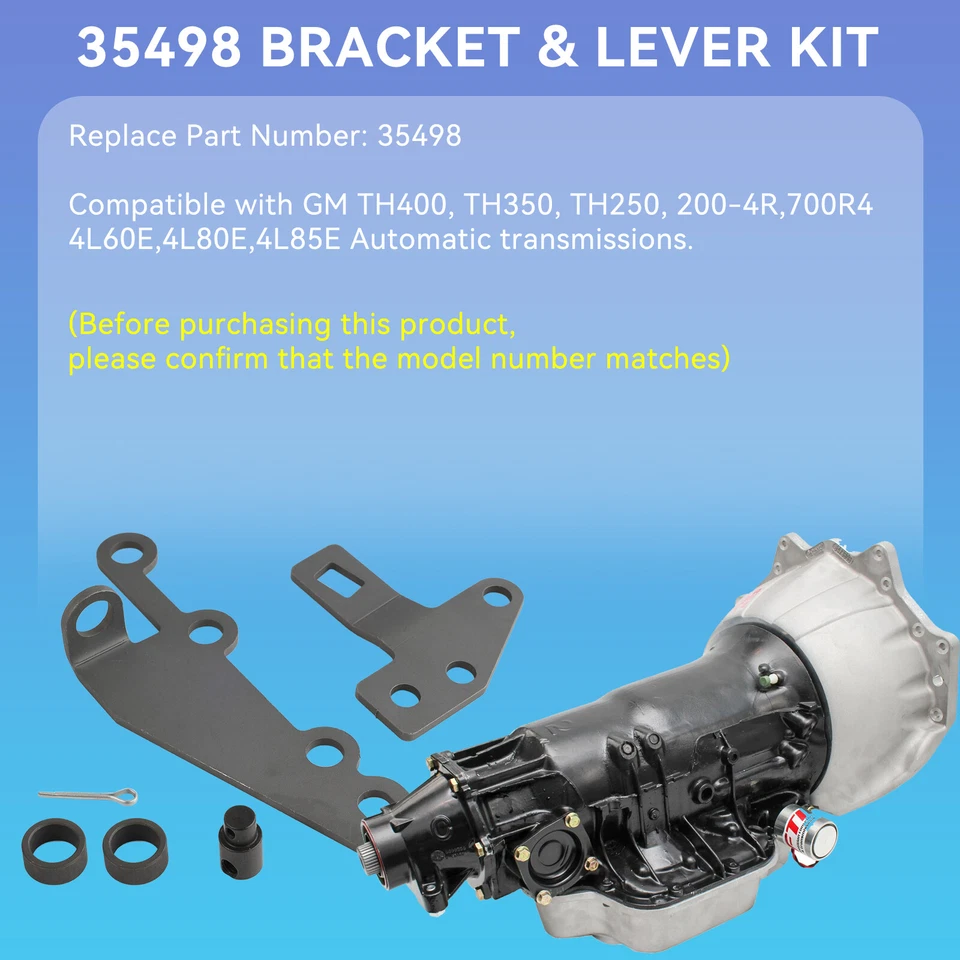 B&M Automatic Transmission Shifter Cable Bracket Kits 35498 For GM TH400 TH350. Foto 4 de 4