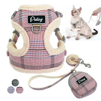 BERRY-PET Hundegeschirr mit Leine Softgeschirr Brust Geschirr Welpengeschirr Snack-Tasche