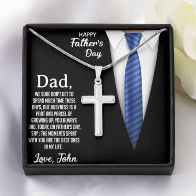 Father's Day Gift, Necklace With Message Card, Gift Ideas For Dad, Best  Gifts