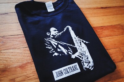 Vintage John Coltrane Saxophone Jazz Black T-Shirt, Giant Steps Davis Blue Note