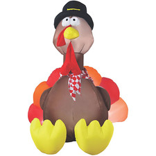inflatable Turkey With Lights 6 Feet - BirthdayExpress