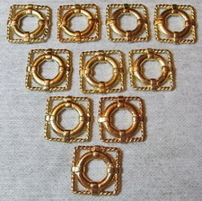Pierścień ratunkowy 2,3 x 2,3 cm, 10 sztuk pierścienia ratunkowego ze sznurkiem, metal
