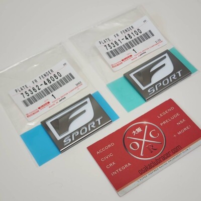 New Genuine OEM 16-22 Lexus RX350 450 F-Sport Fender Emblems Left & Right X2 New