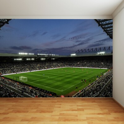 Newcastle United Football Club - Stadion Nacht aus Ecke volles Wandbild