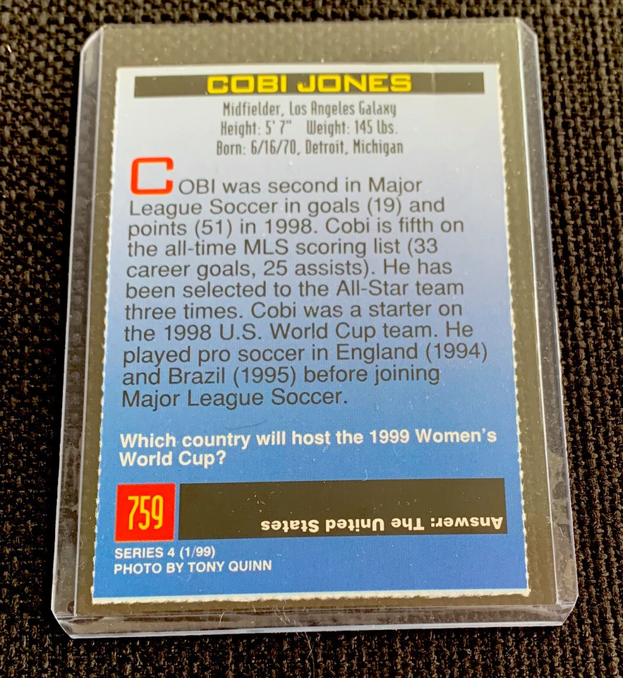 Cobi Jones Rookie 1999 USMNT USA Soccer Sports Illustrated for Kids SI Blemish - Image 3 of 3