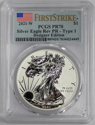 2021 WS $1 Silver Eagle Rev Proof 2-Coin Designer Edition