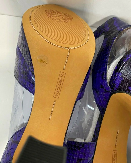 Vince Camuto Kortinta Platform Sandals Sz 10 Purple Leather Snakeskin Print for sale online | eBay