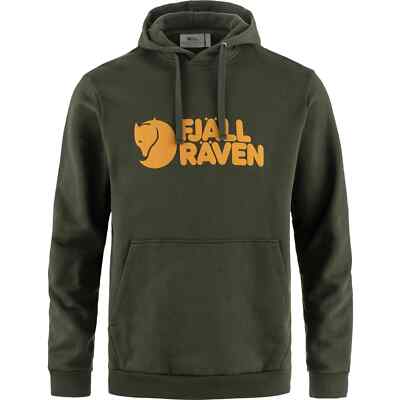 Fjäll Räven Hoodie - LOGO - deep forest - M - 84144-662