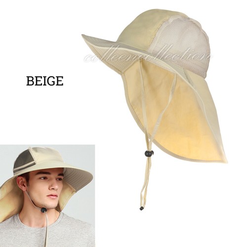 Unisex Outdoor Fishing Hiking Hat UV Protect Neck Face Flap Men Sun Golf Cap - Picture 17 of 17