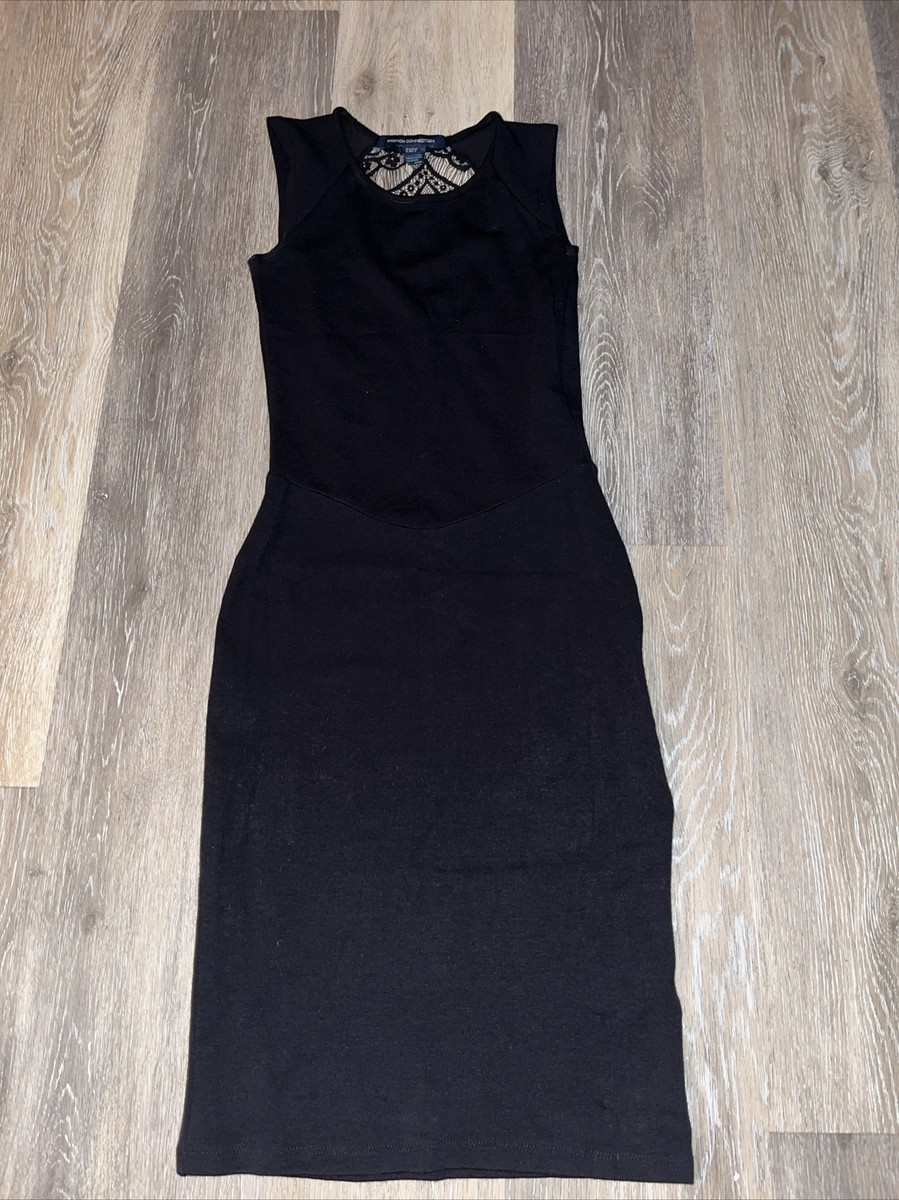 Nordstrom French Connection Black Dress Open Lace Back Size 2 Teen