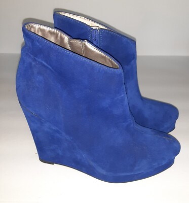 Ankle Boots Michael Antonio Wedges Michael Antonio Blue Suede