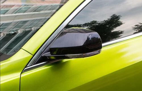 For 2013-2019 Cadillac CT4 ATS Carbon Fiber Look Side Rearview Mirror Cover Caps - Picture 8 of 9