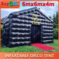 Sayok 20FT Giant Black Portable Disco Mobile Night Club Inflatable Party Tent US