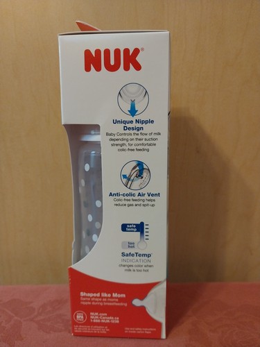 NUK 2 Mix Lot Five 4+m Soft SPOONS and BOTTLE 0+m Smooth Flow 10 oz. Brand New - Picture 5 of 6
