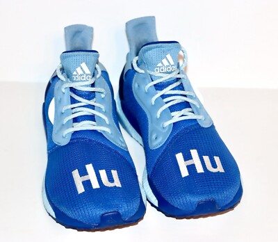 Men s adidas Pharrell x Solar Hu Glide Power Blue EF2377 Athletic Shoes Size 12