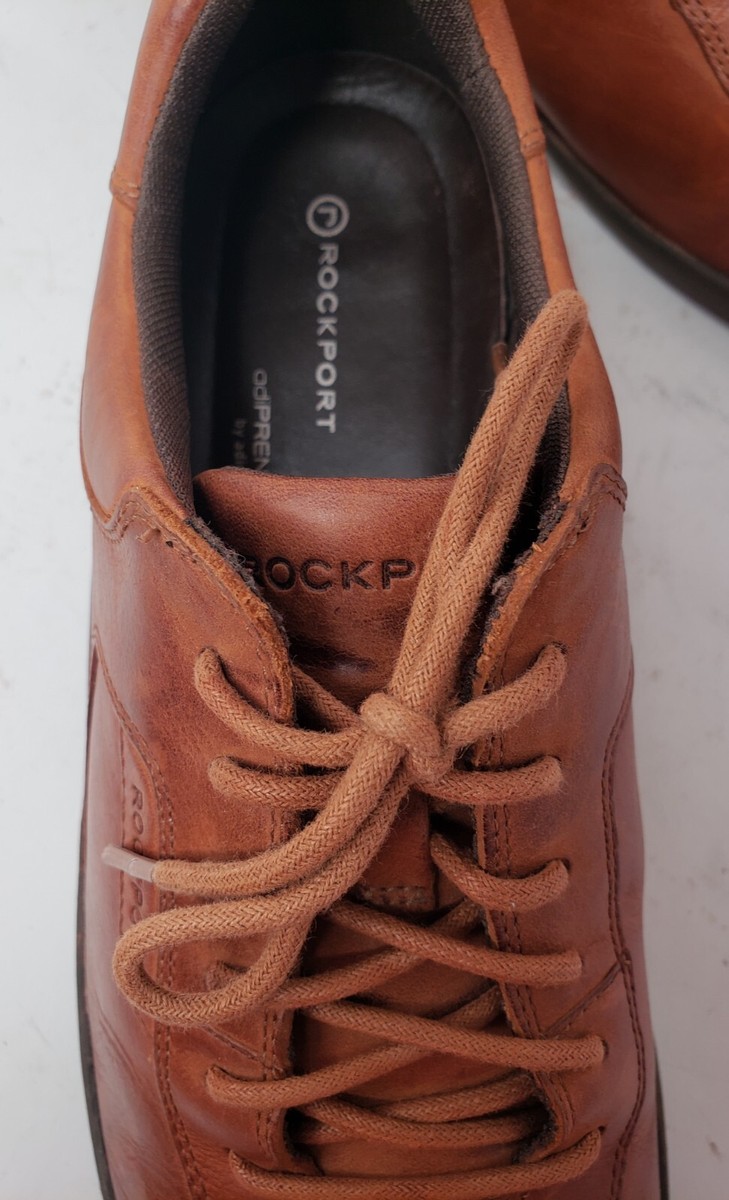 ROCKPORT ADIPRENE by adidas 本革レースアップシューズ Rockport adiPrene by Adidas Men's Brown Leather Lace Up