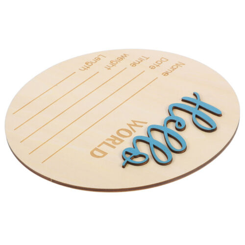 Baby Announcement Wooden Sign Birth Announcement Round Sign Baby Name Sign