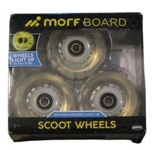 Morf Board Scoot LED Light-Up Motion Powered Scooter Wheels 3-Pack 