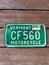 1993 VERMONT VT MOTORCYCLE MC LICENSE PLATE CF560