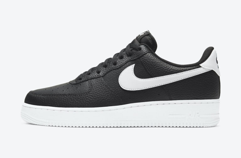 Nike Air Force 1 Low '07 Black White Pebbled Leather CT2302 Nike Air Force 1 Low '07 Black White Pebbled Leather CT2302