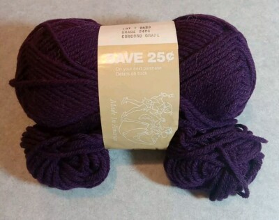 Brunswick Yarn Regal Sport 55% Orlon 45% Wool 5406 grape purple 2.5 oz Free Ship