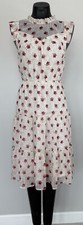 Monteau Los Angeles Dress Size Small Sleeveless Womens Elastic Waist Button
