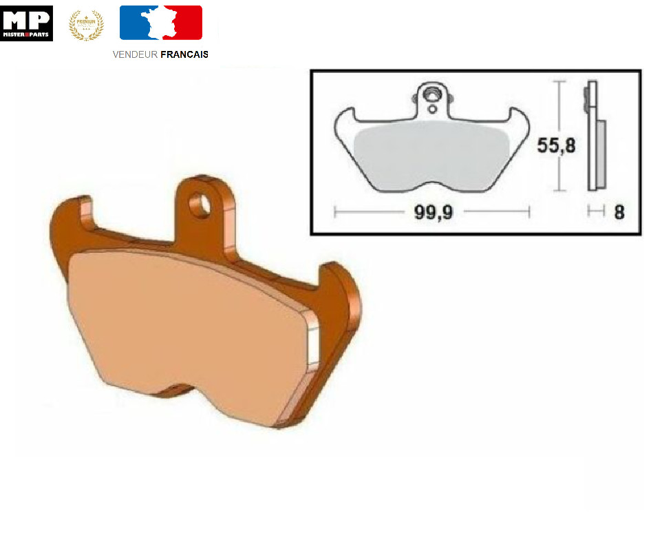 Plaquettes de frein avant BMW R 100 R sans sifflement pour stopper les bruits