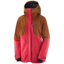 Salomon Qst Pink/brown Snow Jacket