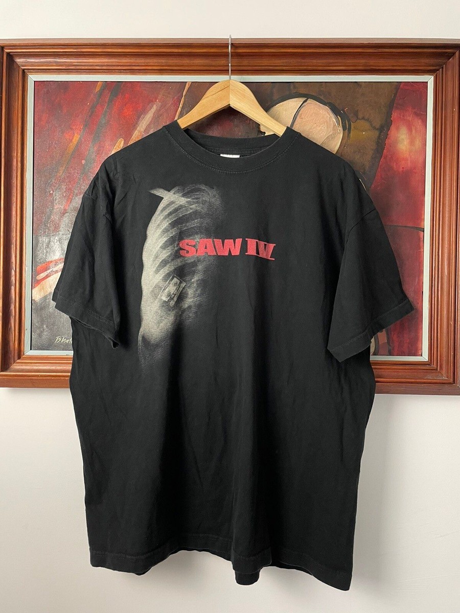 SAW movie tee 映画Tシャツ Saw Jigsaw T-shirt Vintage 90s Horror Movie Black Cotton Tee