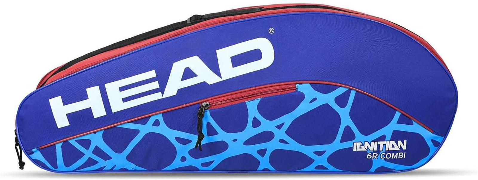 Ignition 6R Combi Polyester Badminton Kit Bag (Blue/Red, Large) | Dedicated Comp