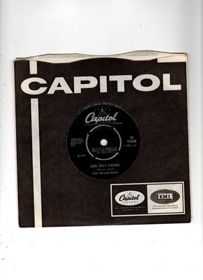 BEACH BOYS - GOD ONLY KNOWS / WOULDN'T IT BE NICE. UK 1966 ORIG 7'' & CO/SL. EX