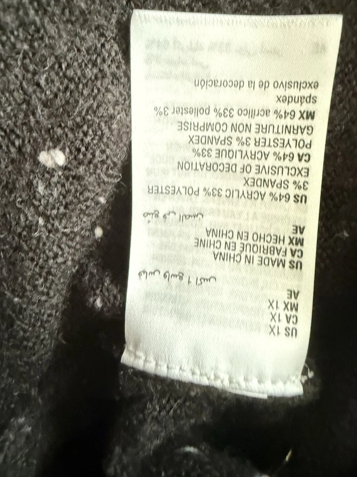 Suéter Karen Scott Talla 1X Negro Lentejuelas Reno Vacaciones Ligero Foto 3 de 4