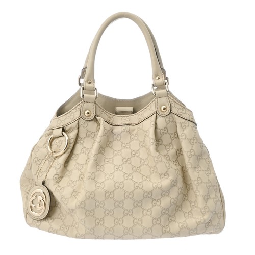 GUCCI Sukey handbag 211944 493075 Guccisima leather Ivory Women Handbag