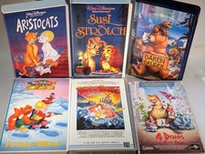 Disney & Don Bluth VHS Bundle – 6 Filme: Aristocats, Susi & Strolch, Bärenbrüder