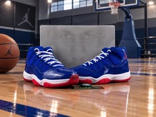 NEW Jordan 11 Patent Leather Royal Blue and Red CT8012-114 Size US 7-12 for Men