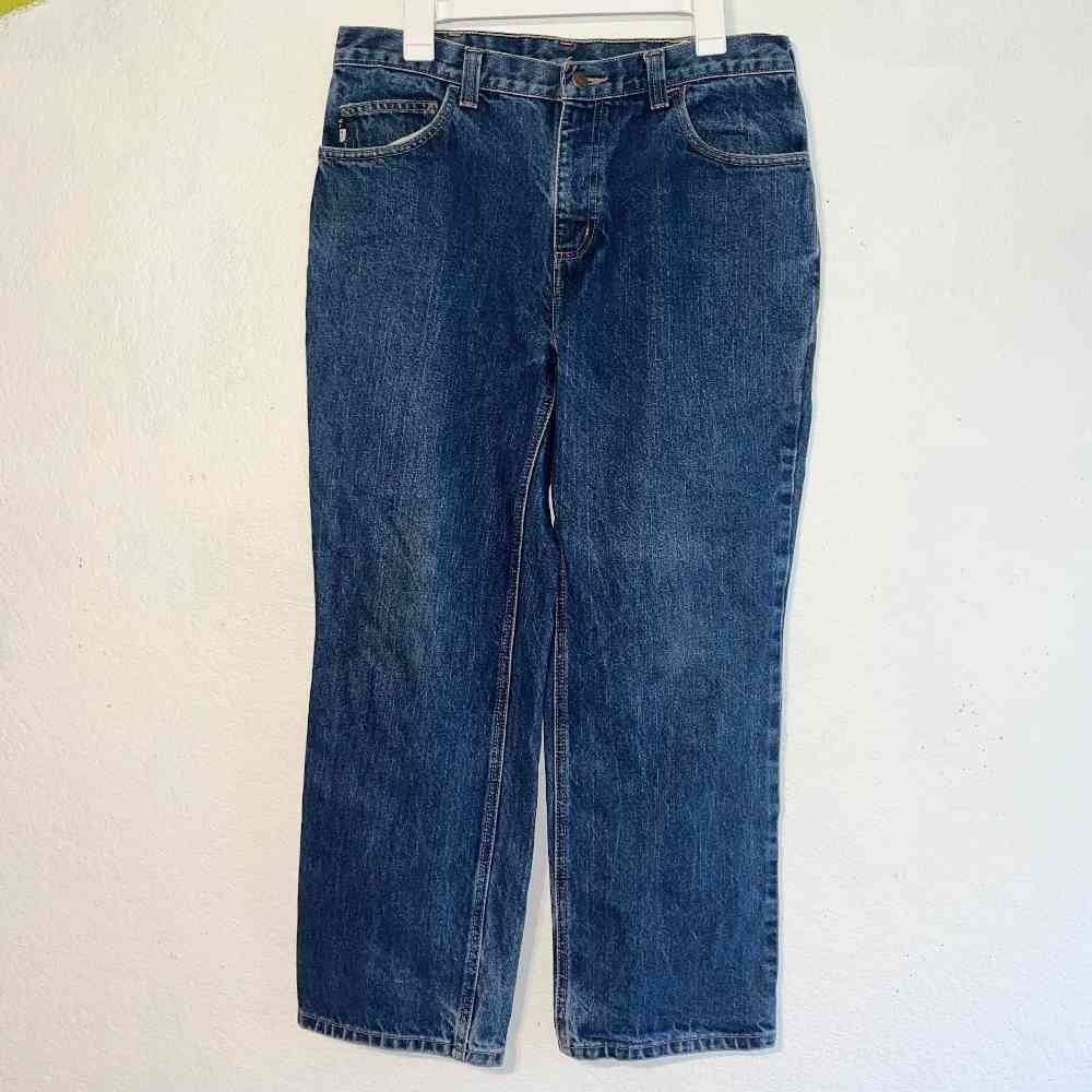 Carhartt FR Mens 34x28 Blue Denim Flame Resistant Work Jeans 280-83