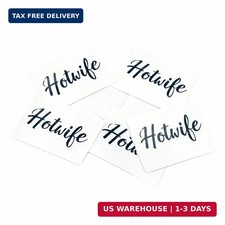 HotWife Temporary Tattoo, 5 Pack, Black Lettering, Funny Novelty Fake Tattoos