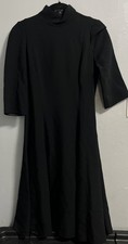 Dolce & Gabbana Black high neck wool/silk dress size 40