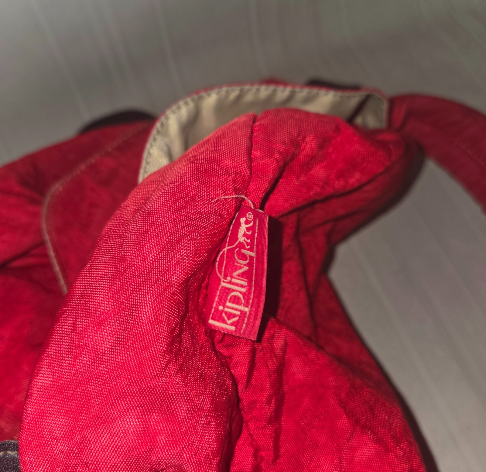 KIPLING Red Backpack with Drawstring NO MONKEY - image 5