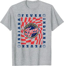 WNBA Indiana Fever Retro Wavy Checkerboard s Tees and Men Basketb Unisex T-Shirt