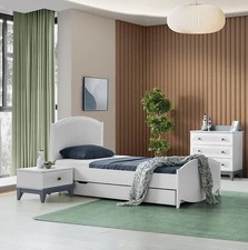 Luxus Modern Kinderzimmer Set Besteht aus Bett+Nachttisch+Kommode 3tlg. Neu