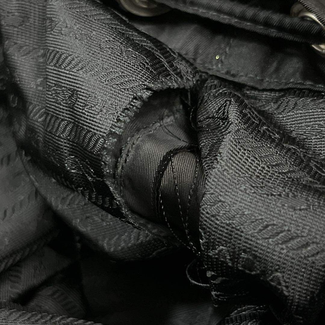 PRADA Mini Backpack Drawstring Black Tessuto Nylo… - image 18