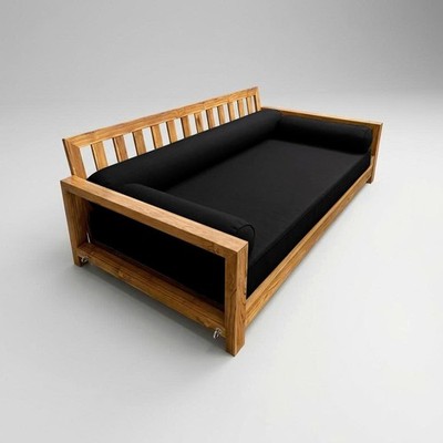 Style 6 Queen Pipe Trim Daybed Mattress Cushion Bolster Complete Set AD109