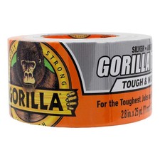 GORILLA 105680 Duct Tape,Gray,2 7/8 in x 25yd,16.75 mil 55FJ91